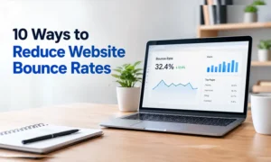 10 effective ways to reduce website bounce rates and improve website user experience, navigation, loading speed, and visitor engagement.