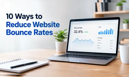 10 effective ways to reduce website bounce rates and improve website user experience, navigation, loading speed, and visitor engagement.
