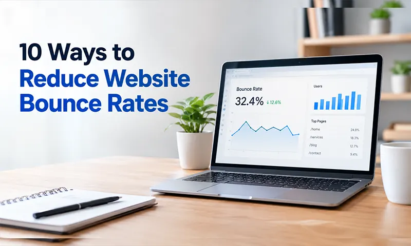 10 Ways to Reduce Website Bounce Rates 10 effective ways to reduce website bounce rates and improve website user experience, navigation, loading speed, and visitor engagement.